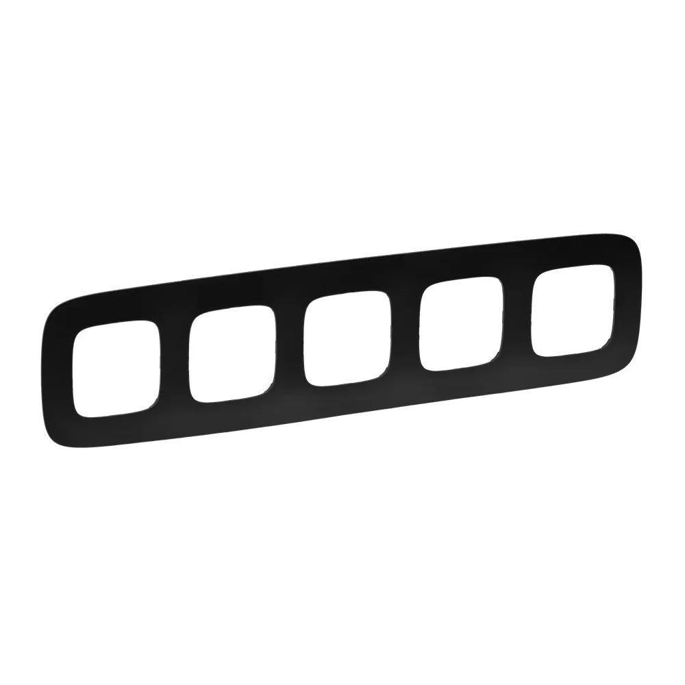 Декоративная рамка на 5 постов, цвет матовый черный, серия Legrand Valena Allure