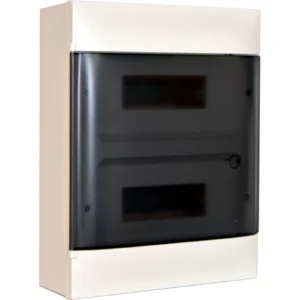 Навесной электрощит Practibox S, 2 ряда по 12 модулей, цвет дымчатый