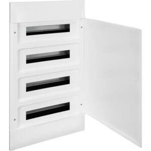 Встраиваемый электрощит Practibox S, 4 ряда по 18 модулей, цвет белый