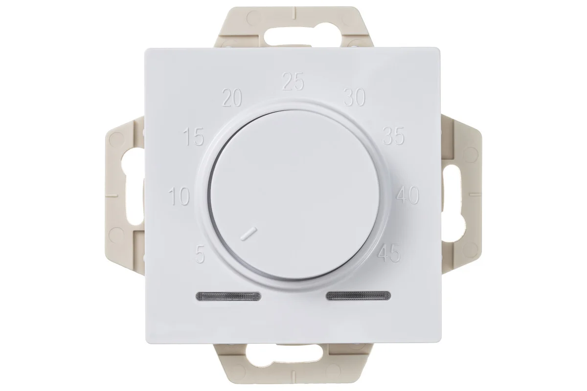 Термостат AtlasDesign для тёплого пола, 10А, с датчиком, механизм, цвет белый