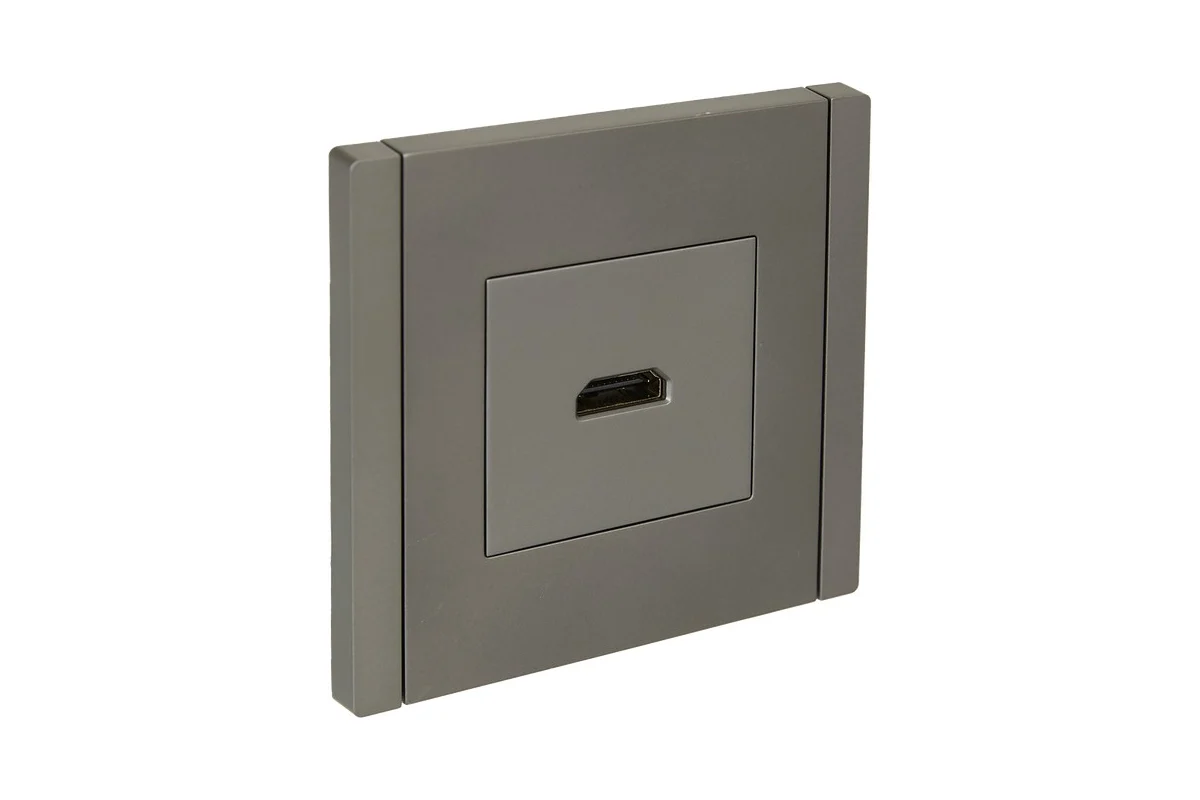 Розетка HDMI FORTEPIANO, цвет Сталь (FP540)