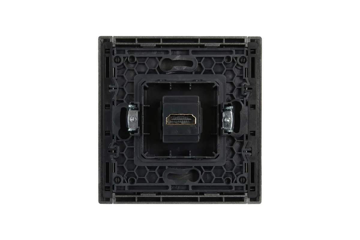 Розетка HDMI FORTEPIANO, цвет Сталь (FP540) — изображение 3